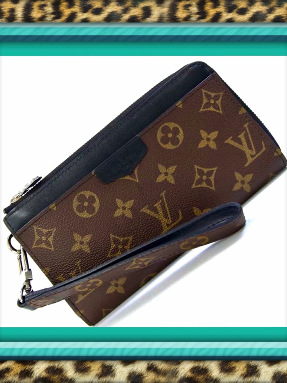 👑✅PRICE FIRM✅ AUTHENTIC Louis Vuitton Monogram Macassar Canvas Dragonne Wrislet